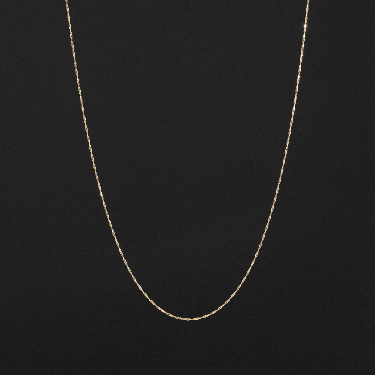 14k Gold 0.9mm Singapore Chain - Model CH-0211