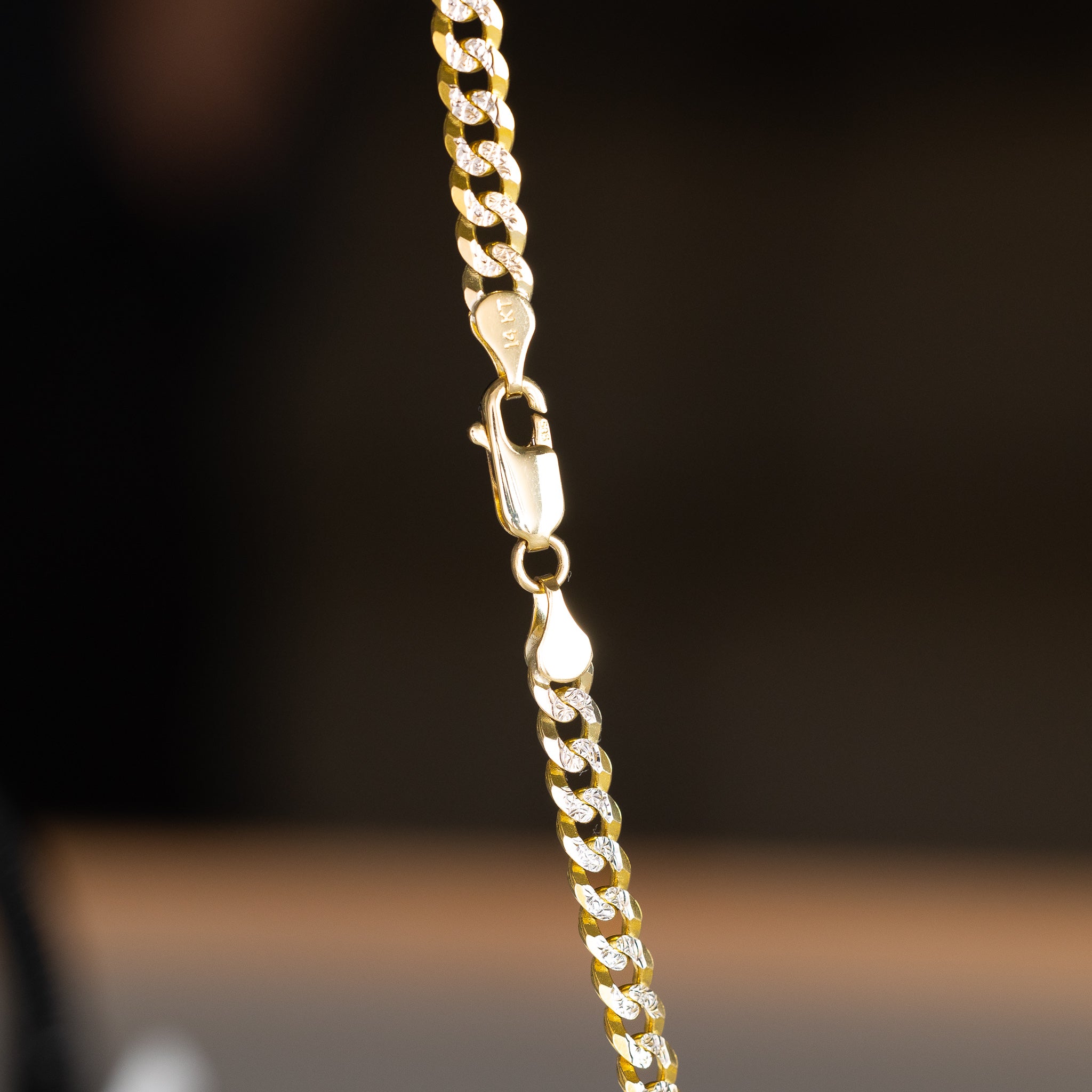 14k Gold 4.8mm Two-Tone Cuban Chain - Model CH-0325