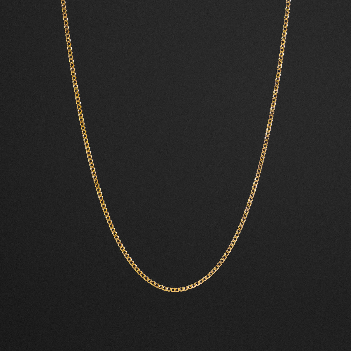 14k Gold 2mm Lightweight Curb Chain - Model CH-0428