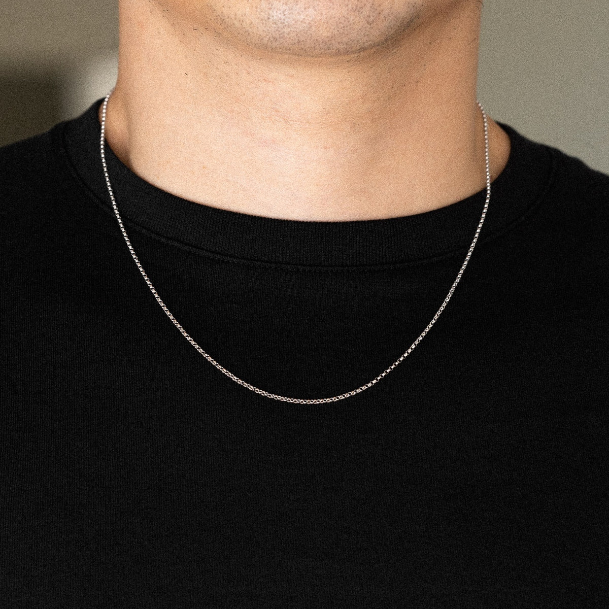 14K White Gold 1.6mm Round Rolo Chain - Model CH-0229