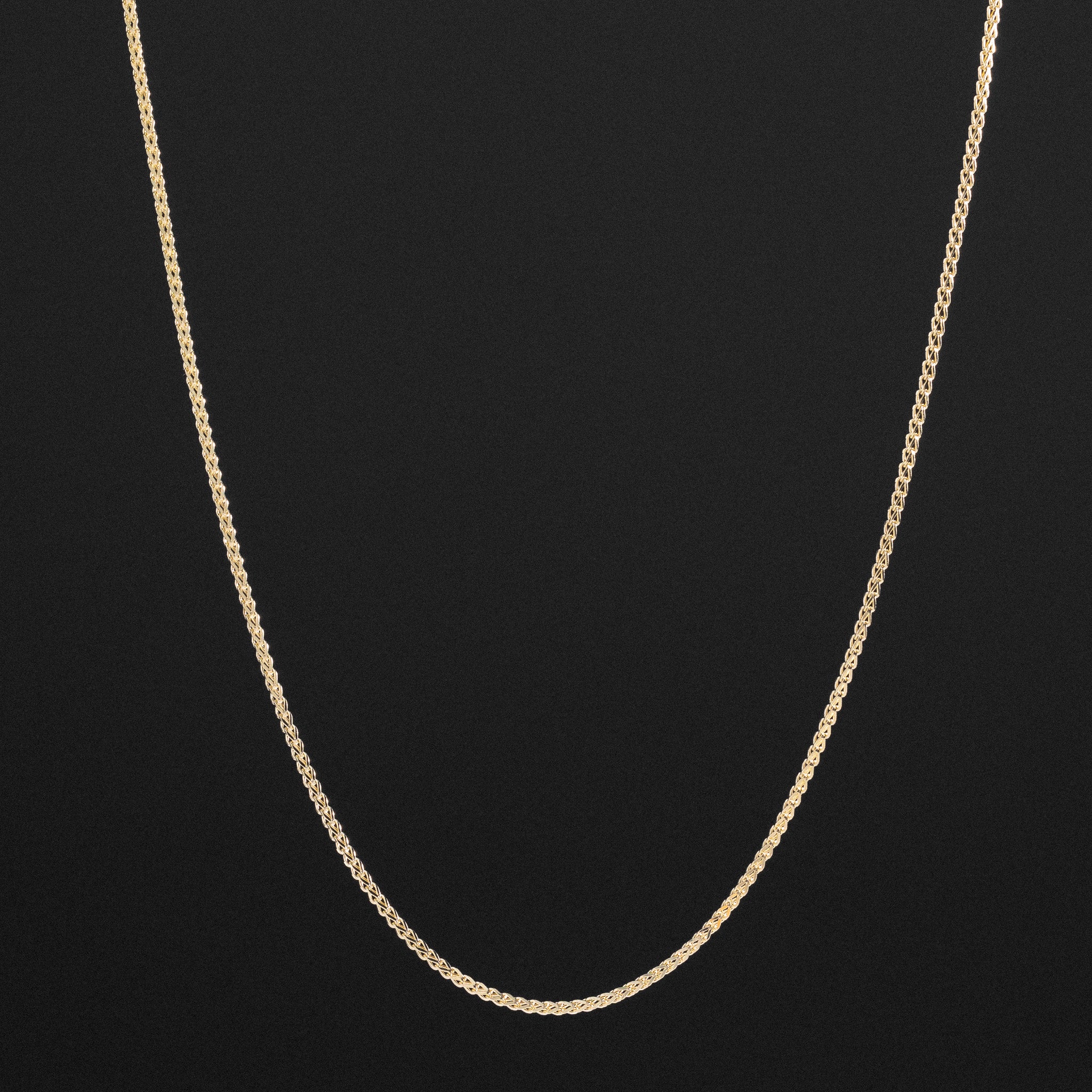 14K Gold 1.7mm Hollow Square Franco Chain - Model 0460