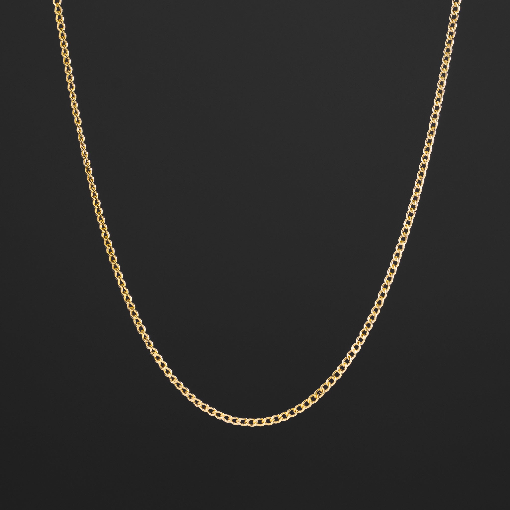 14k Gold 2.3mm Lightweight Curb Chain - Model CH-0167