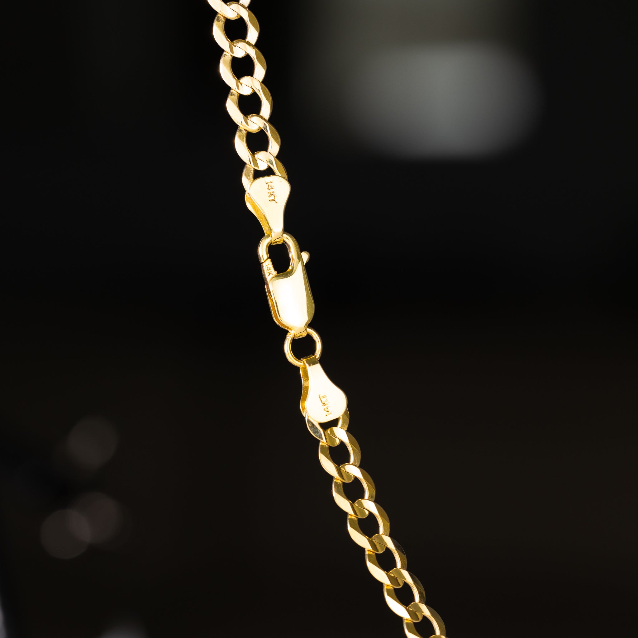 14k Gold 5.7mm Concave Curb Chain - Model CH-0107