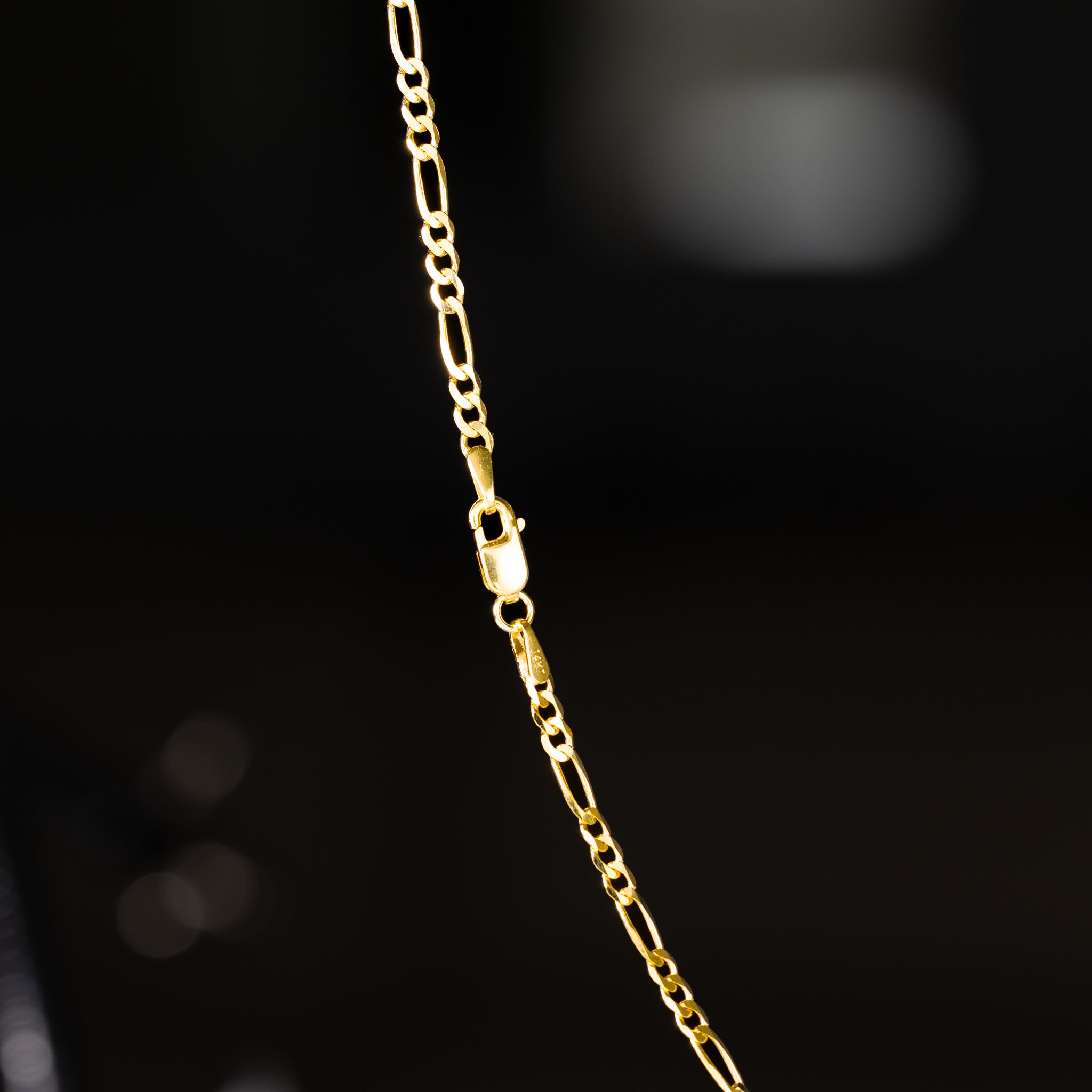14k Gold 2.3mm Lightweight Figaro Chain - Model CH-0104