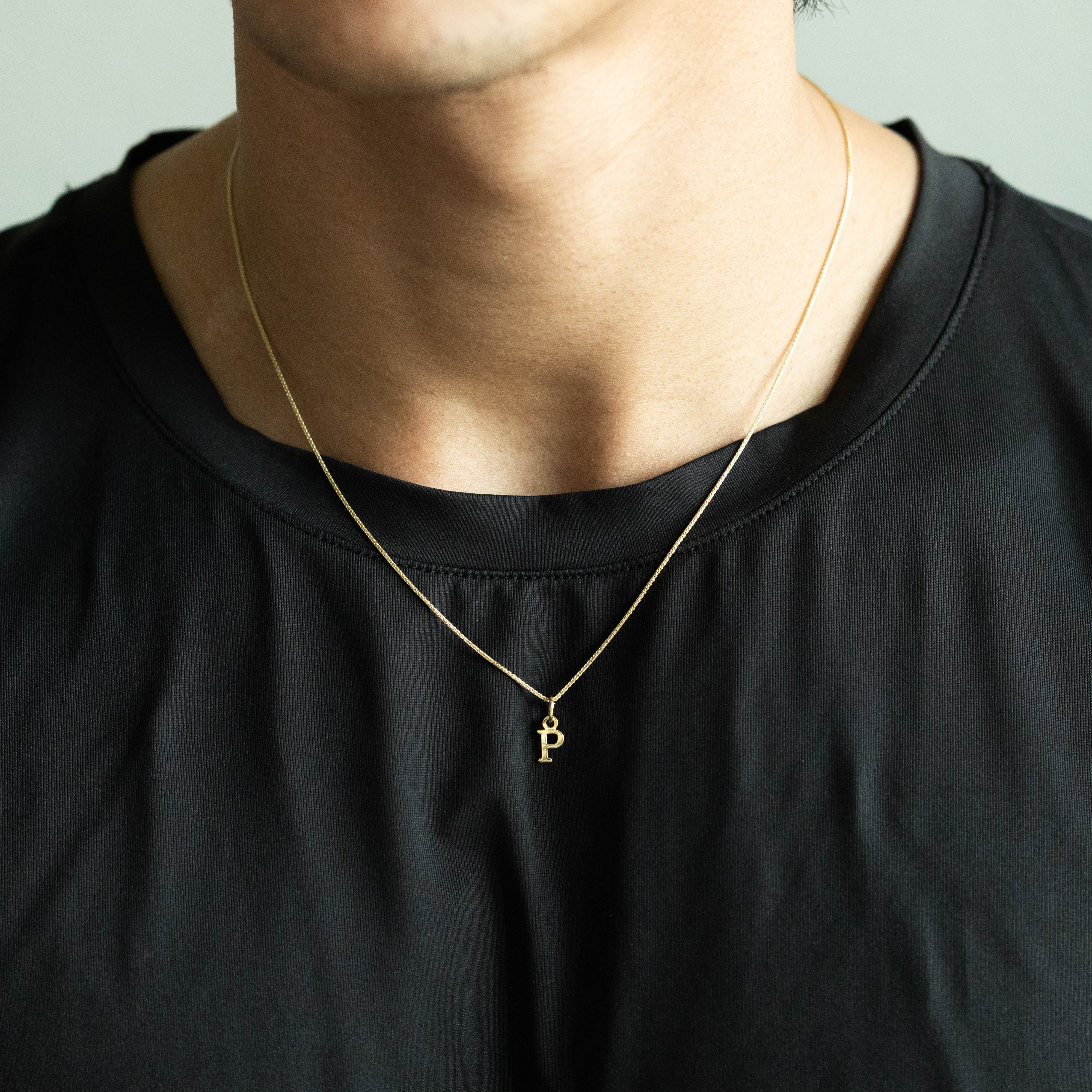 14k Cutout Letter P Initial Pendant - Model XNA1160Y/P