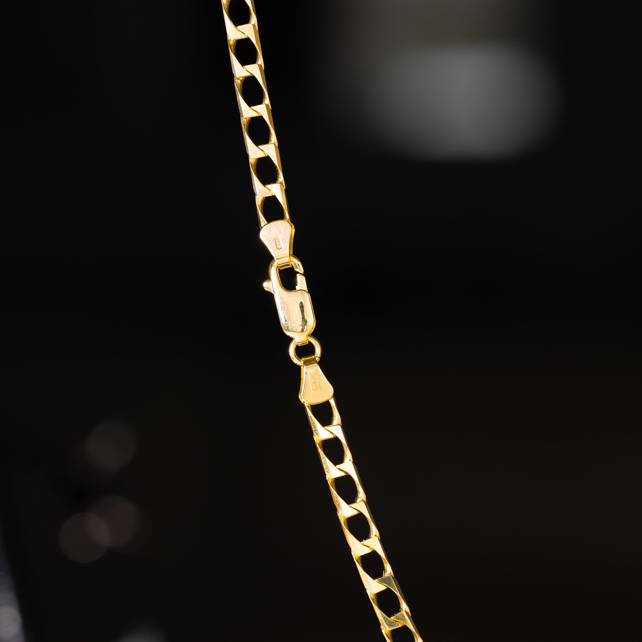 14k Gold 4.1mm Square Curb Chain - Model CH-0511