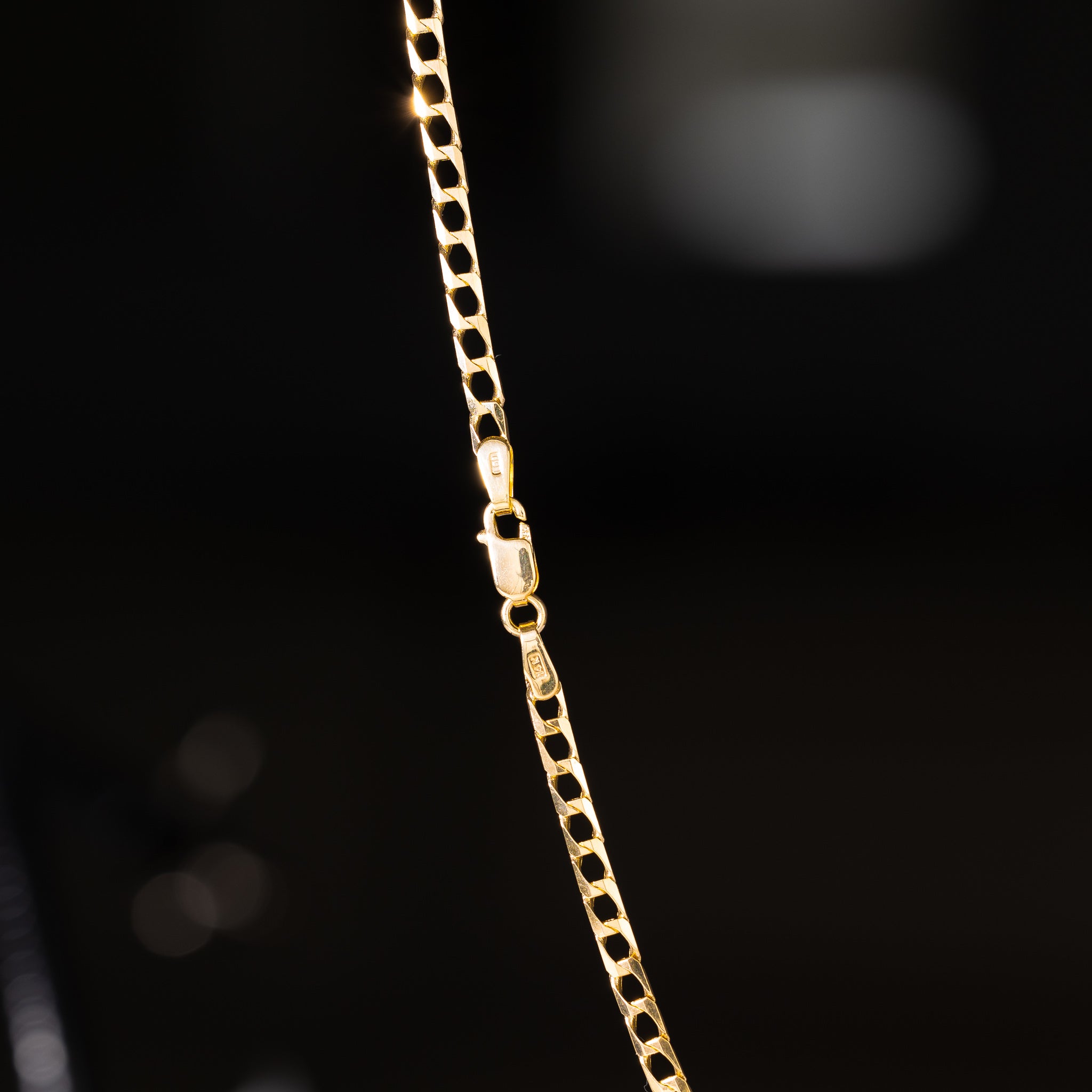14k Gold 2.6mm Square Curb Chain - Model CH-0513