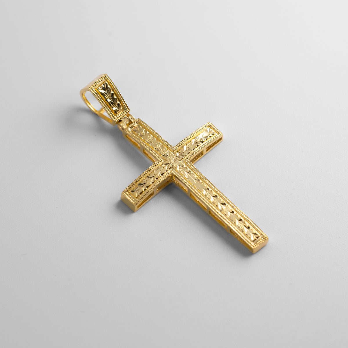14K Gold Large Cross Pendant - Model 2205