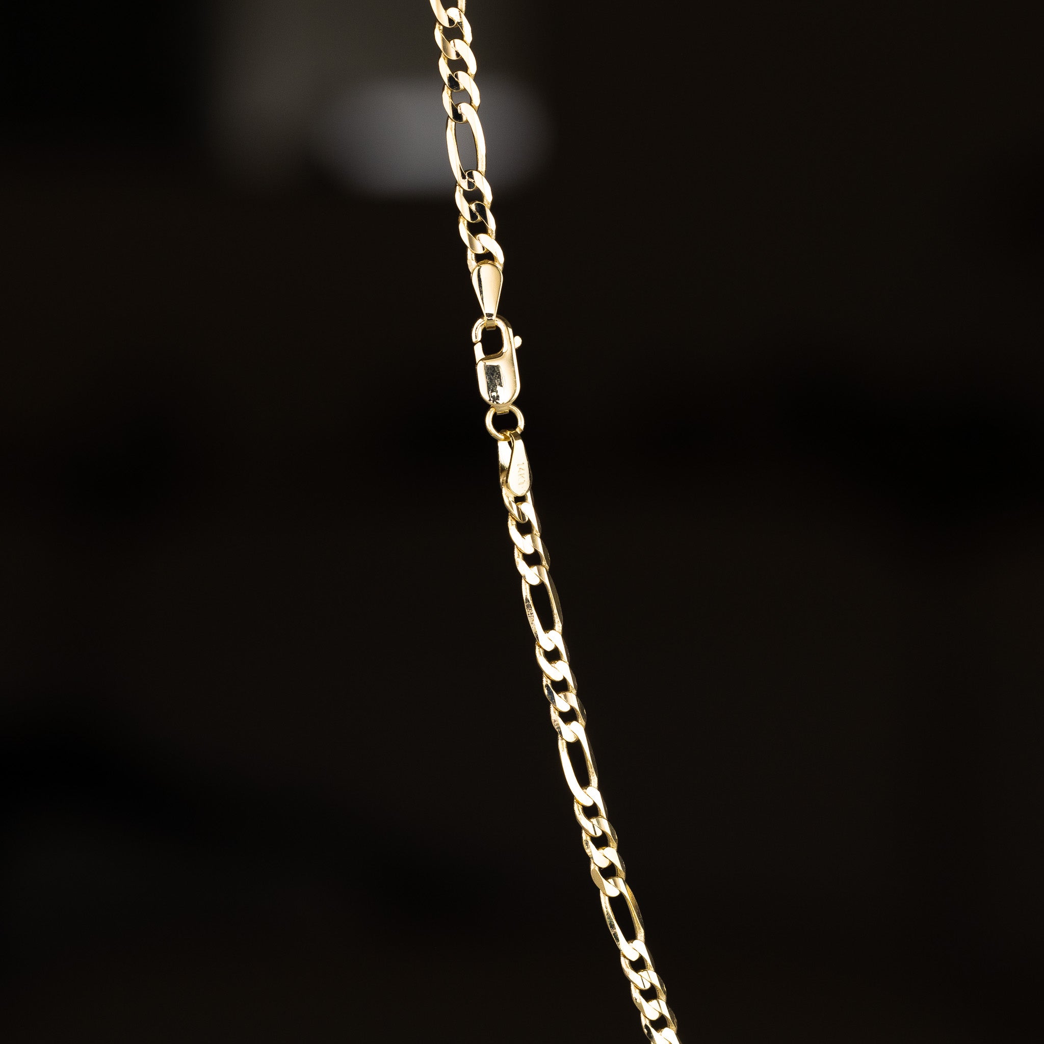 14K Gold 3.1mm Solid Figaro Chain - Model 0103