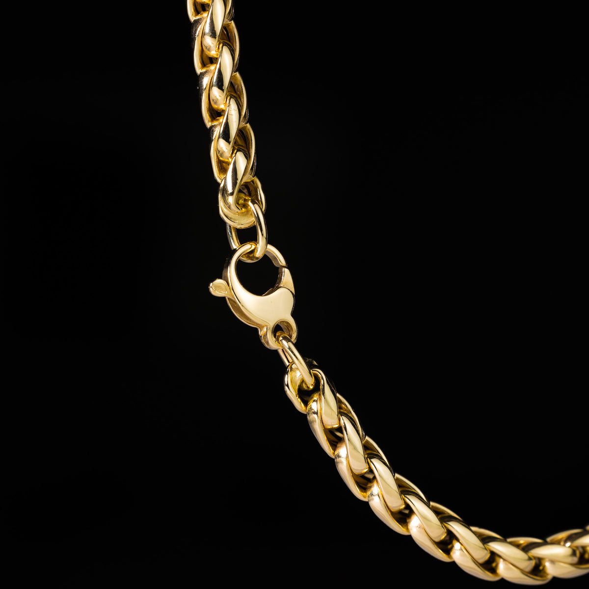 14k Gold 5.0mm Hollow Roundish Franco Chain - Model CH-0646