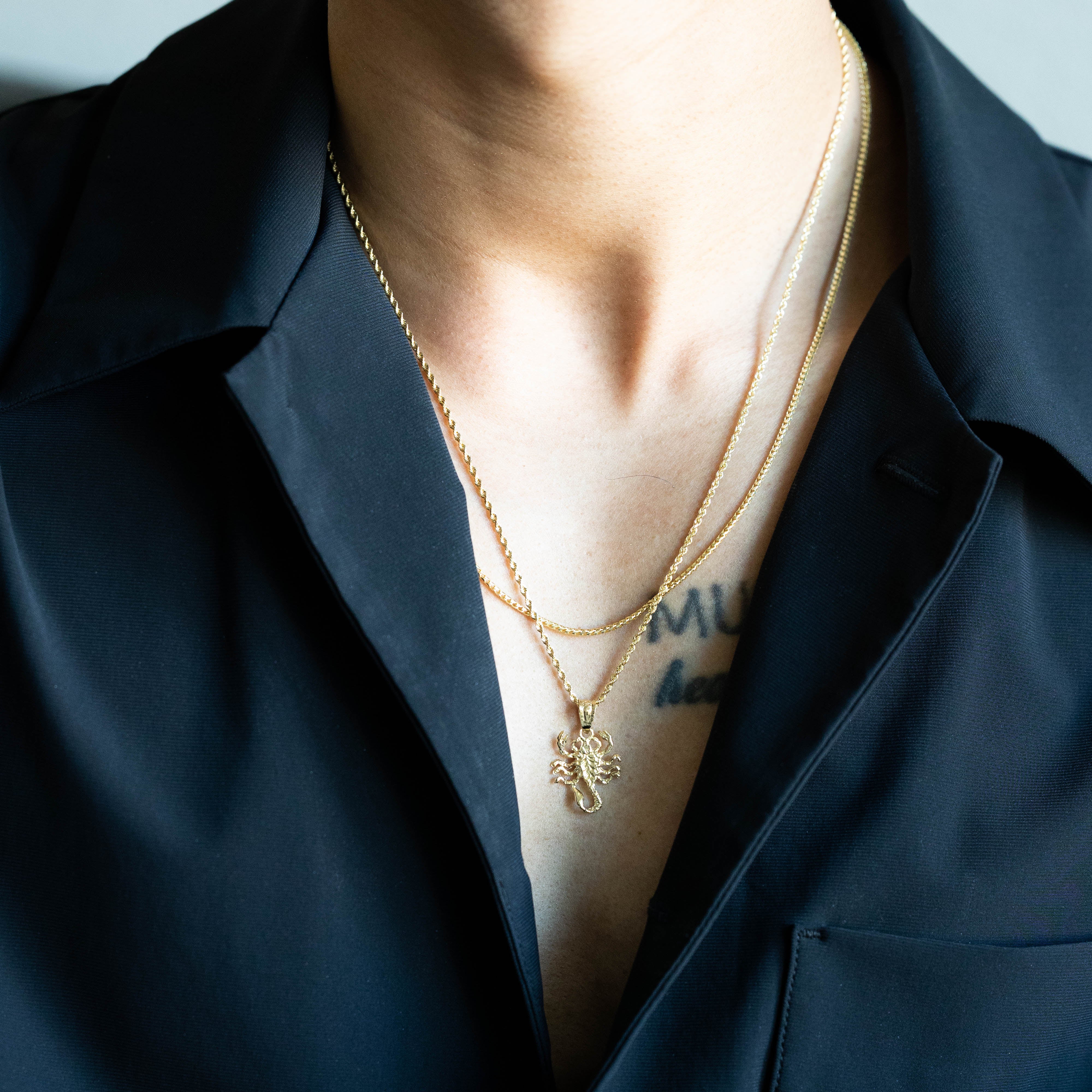 14K Gold Scorpion Pendant - Model 1586 - Charlie & Co. Jewelry