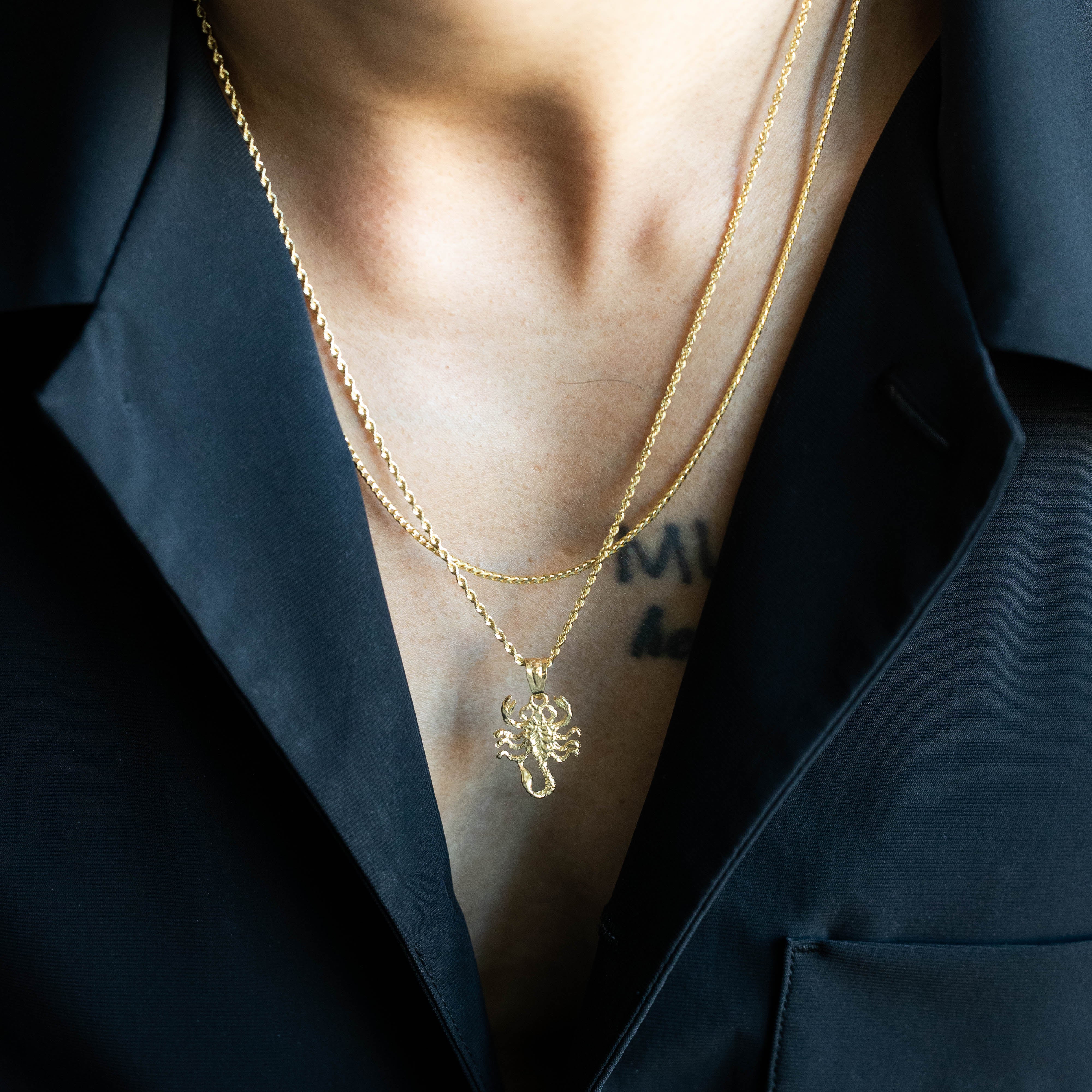 14K Gold Scorpion Pendant - Model 1586 - Charlie & Co. Jewelry