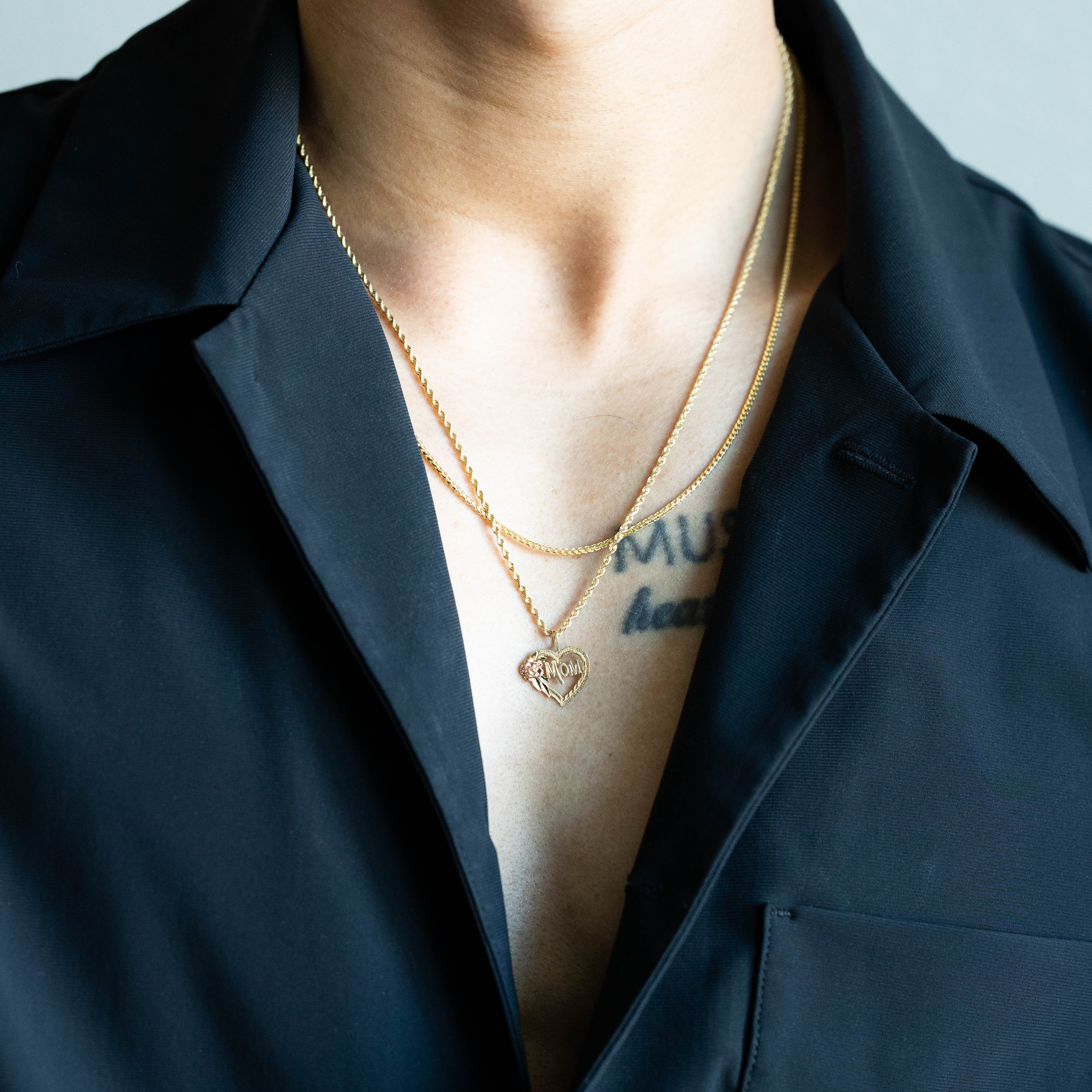 Love for Mom 14K Gold Pendant - Model 1838 - Charlie & Co. Jewelry