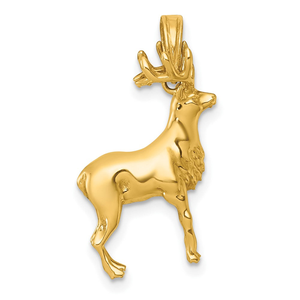 Charlie & Co Jewelry | 14k Polished 3-d Reindeer Charm - Model K10060