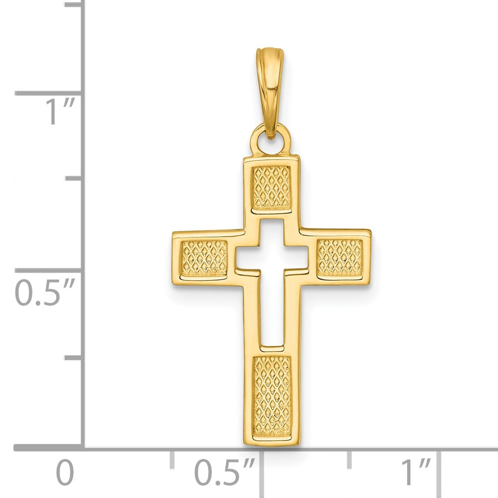 Charlie & Co Jewelry | 14k Polished Cut-out Latin Cross Charm - Model K10065