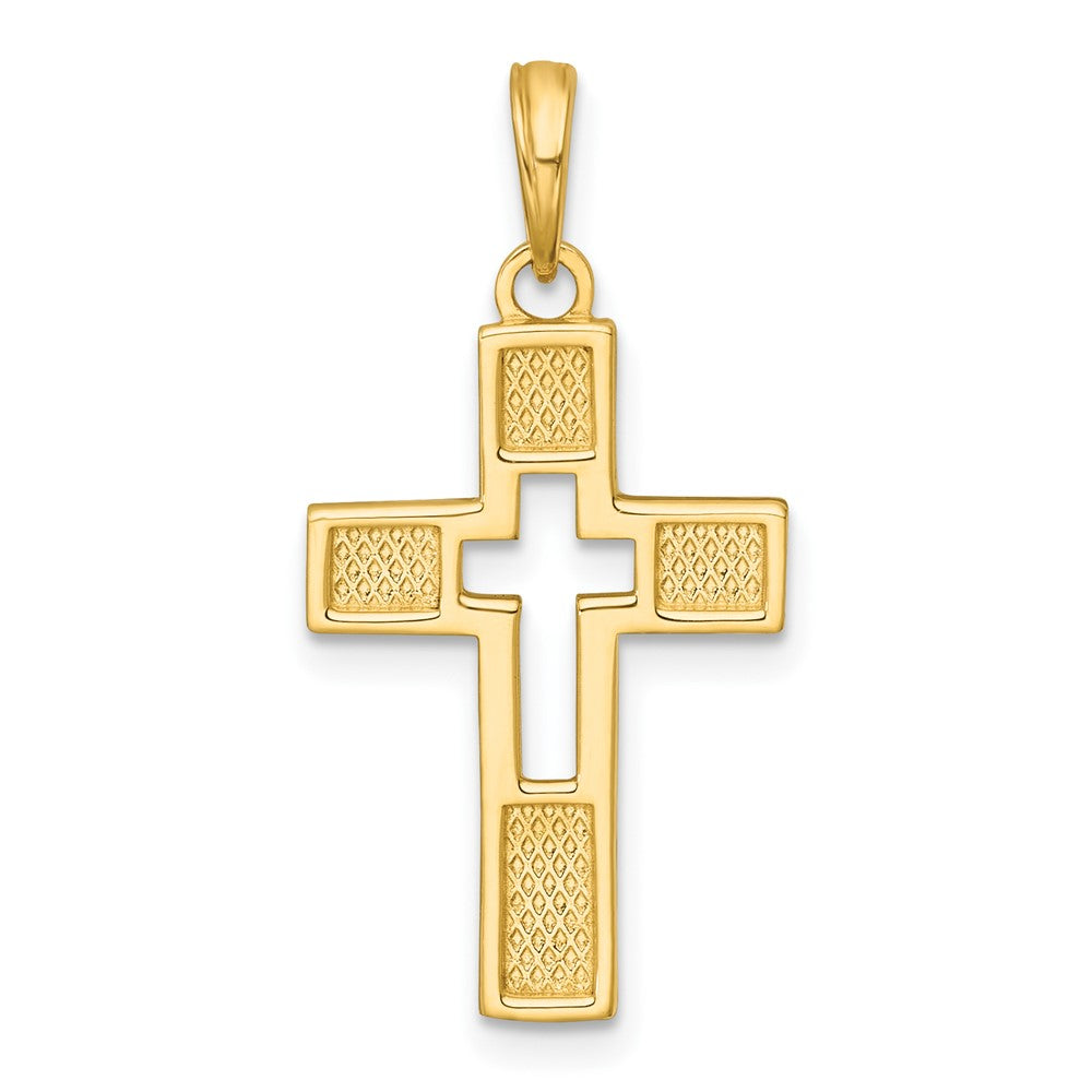 Charlie & Co Jewelry | 14k Polished Cut-out Latin Cross Charm - Model K10065