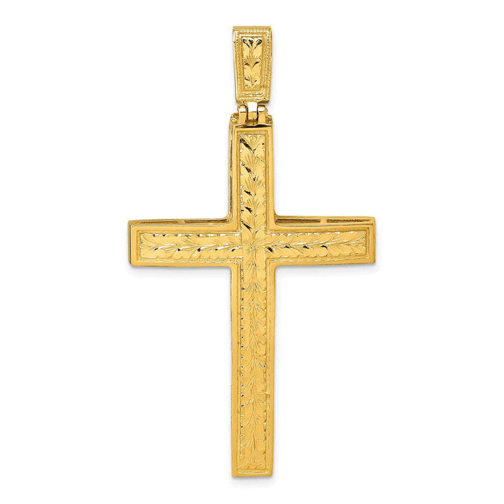 Charlie & Co Jewelry | 14k Polished Diamond-cut Fancy Latin Cross Pendant - Model K10080