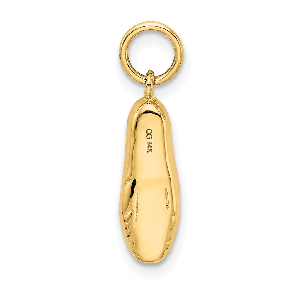 14k Gold 3D Ballet Slipper Pendant - Charlie & Co. Jewelry