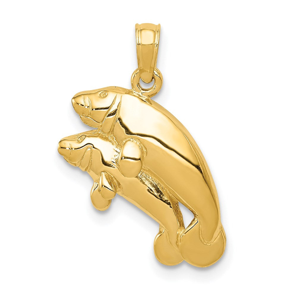 Charlie & Co Jewelry | 14k Polished Double Manatee Pendant - Model K2997