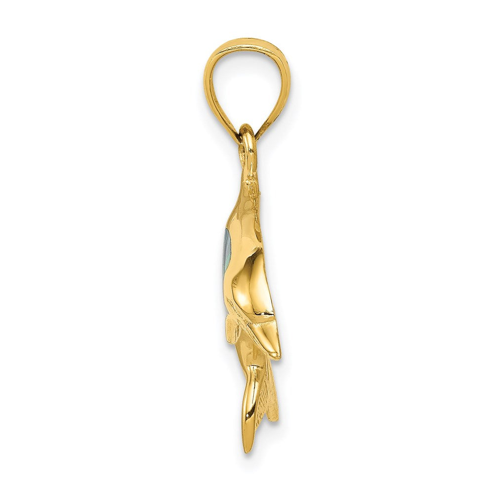 Charlie & Co Jewelry | 14k Lab Created Opal Dolphin Pendant - Model K3008