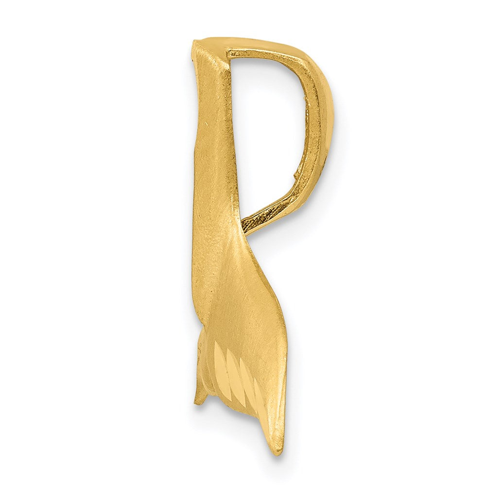Charlie & Co Jewelry | 14k Diamond-cut Whale Tail Slide - Model K3028