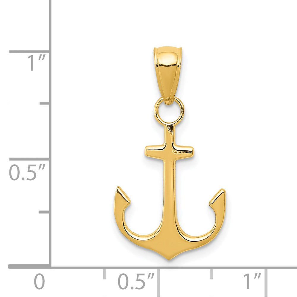Charlie & Co Jewelry | 14k Anchor Pendant - Model K3075