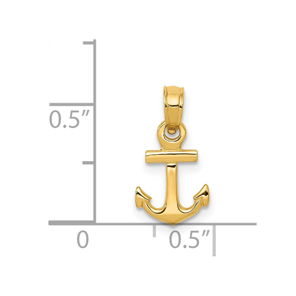Charlie & Co Jewelry | 14k Mini Anchor Pendant - Model K3087