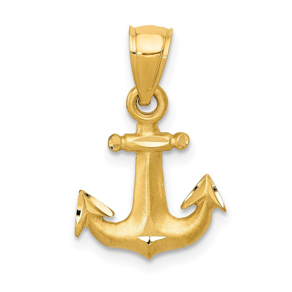 Charlie & Co Jewelry | 14k Diamond-cut Anchor Pendant - Model K3089