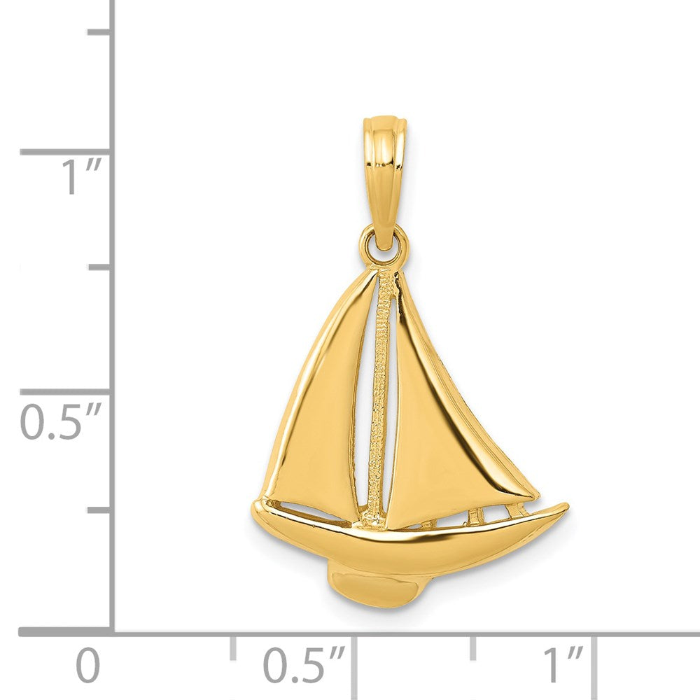 Charlie & Co Jewelry | 14k Sailboat Pendant - Model K3094