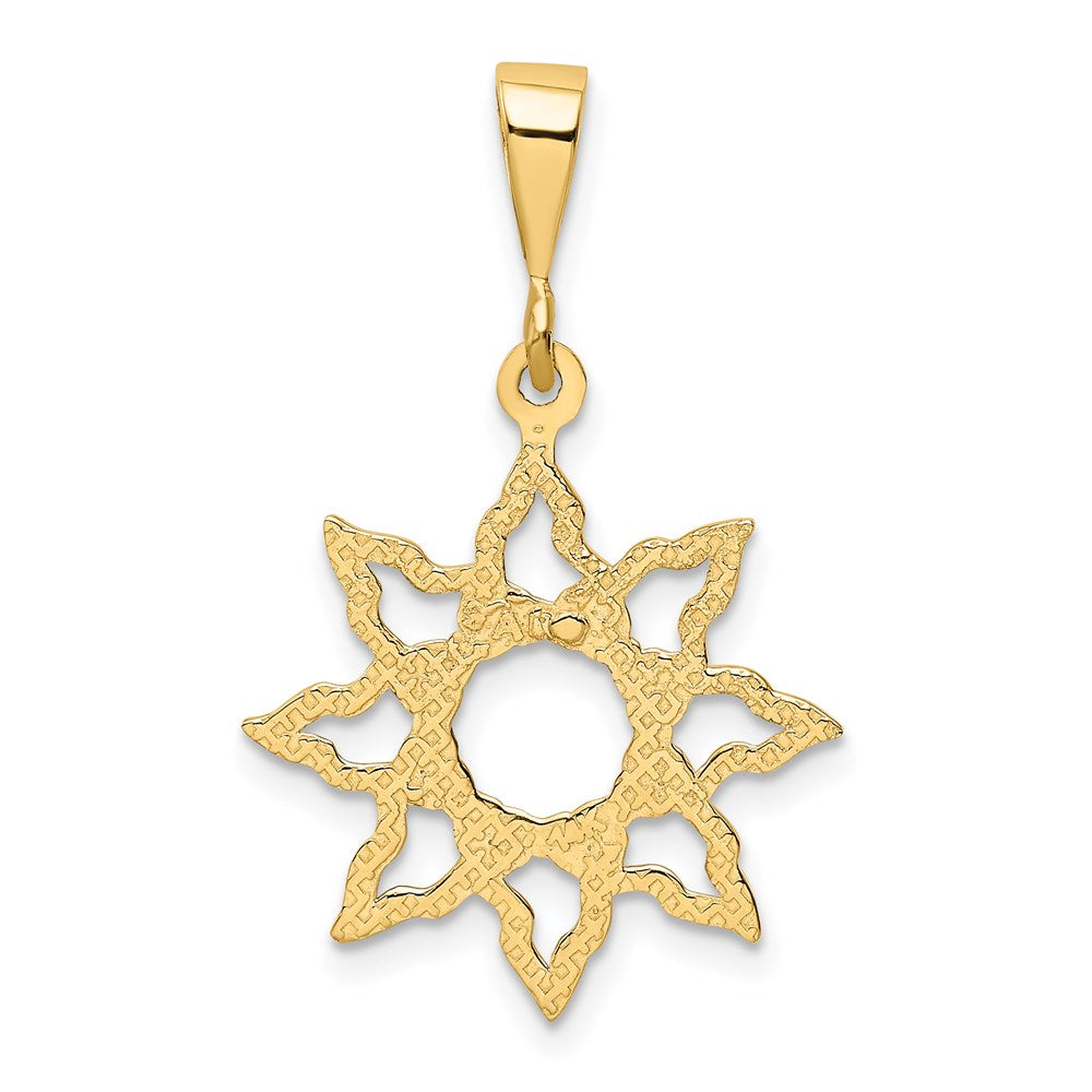 14k Gold Sun Pendant - Charlie & Co. Jewelry