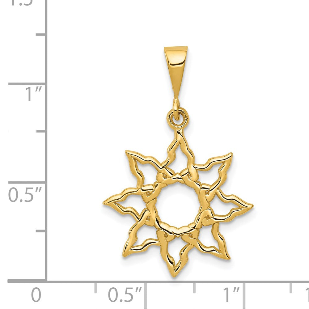 14k Gold Sun Pendant - Charlie & Co. Jewelry