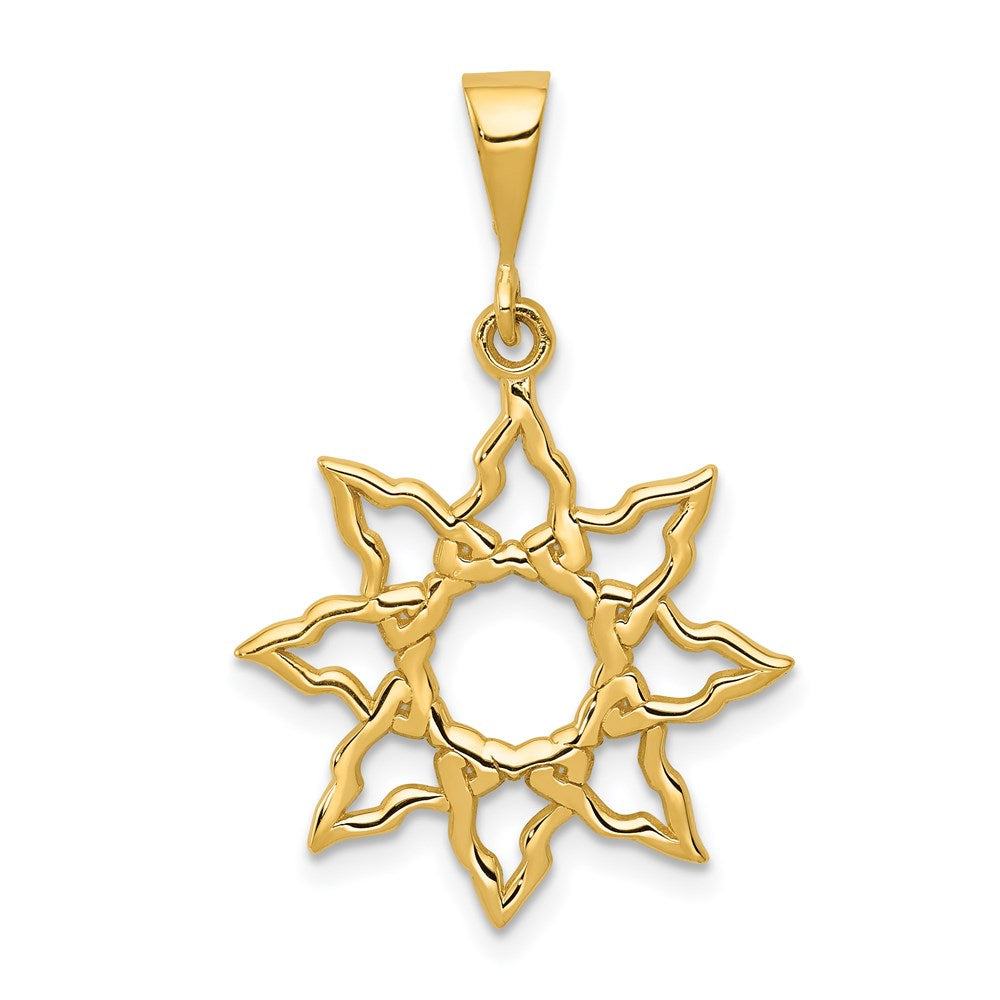 14k Gold Sun Pendant - Charlie & Co. Jewelry