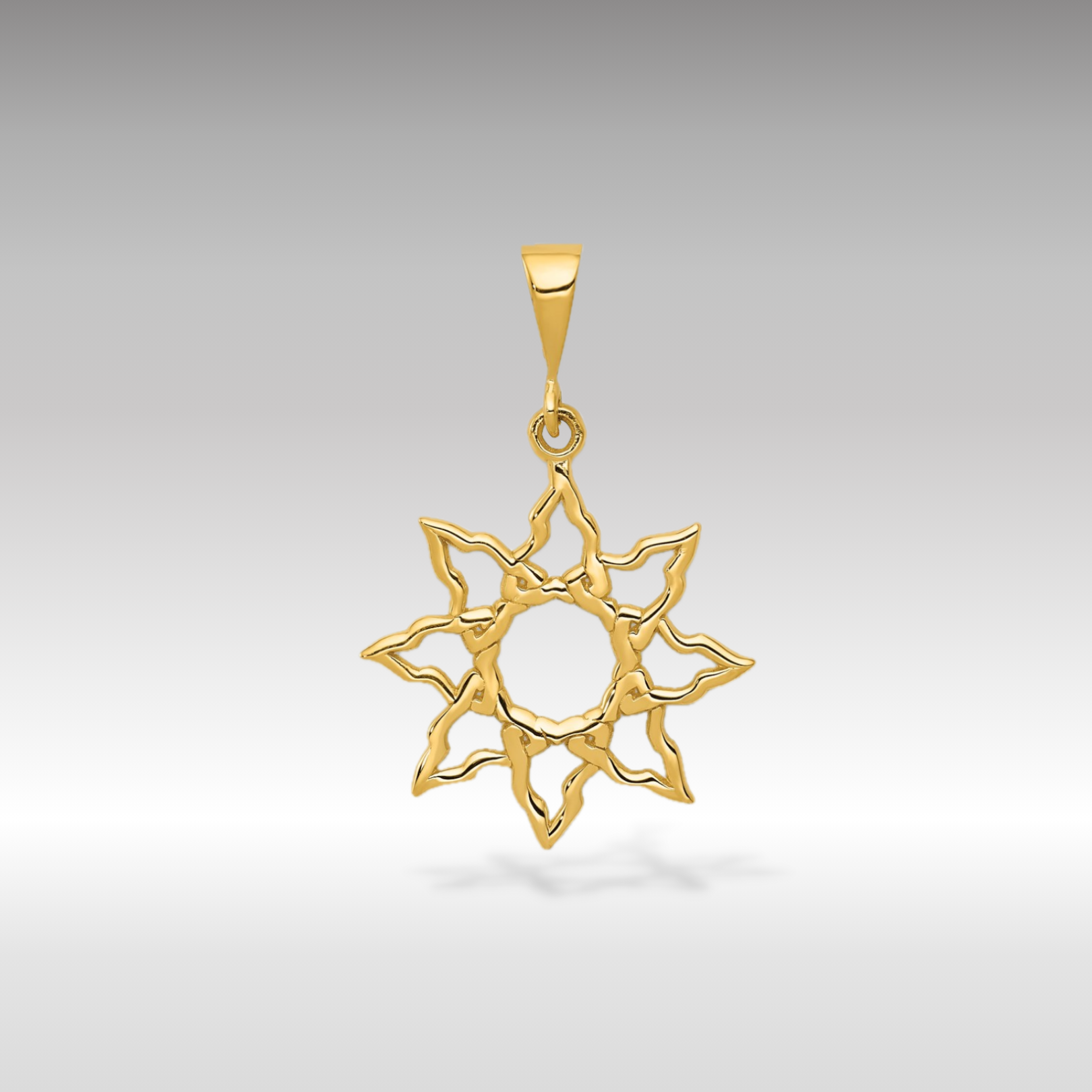 14k Gold Sun Pendant - Charlie & Co. Jewelry
