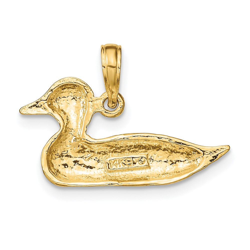 Gold Mallard Charm Necklace - Model K3265 - Charlie & Co. Jewelry