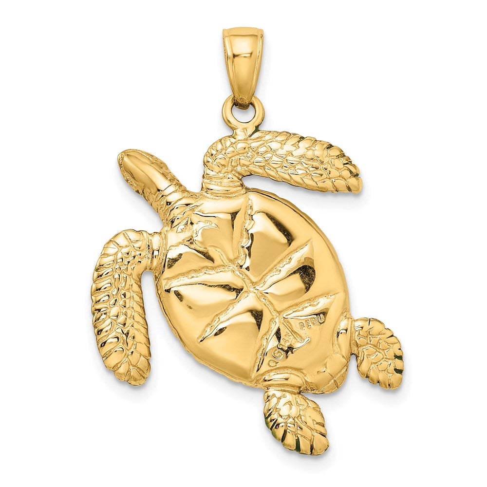 Charlie & Co Jewelry | 14k 3-d Enameled Sea Turtle Pendant - Model K3305