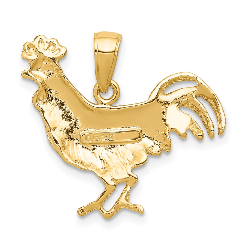 Gold Rooster Pendant Necklace Model-K3324 - Charlie & Co. Jewelry