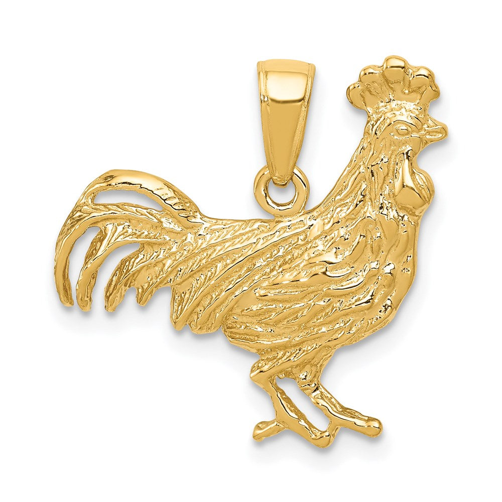 Gold Rooster Pendant Necklace Model-K3324 - Charlie & Co. Jewelry