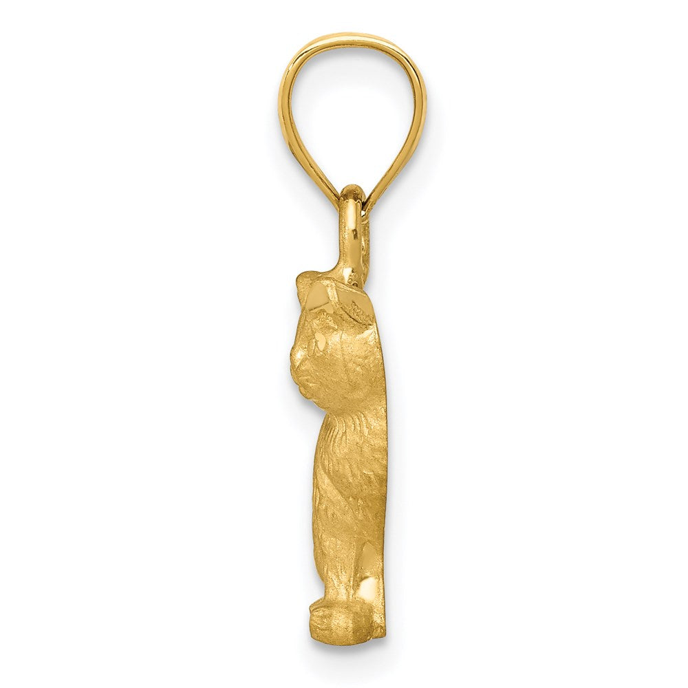 Charlie & Co Jewelry | 14k Diamond-cut Cat Pendant - Model K3351