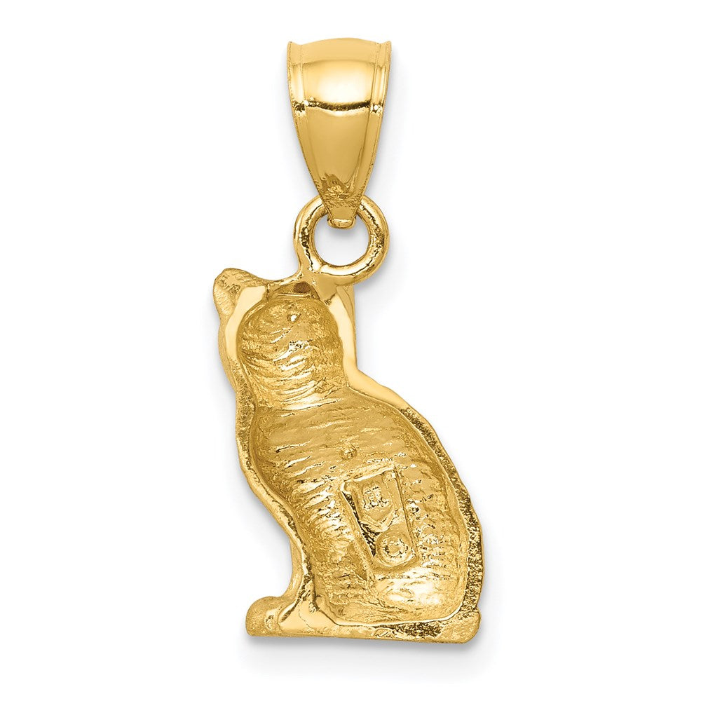 Charlie & Co Jewelry | 14k Diamond-cut Cat Pendant - Model K3351