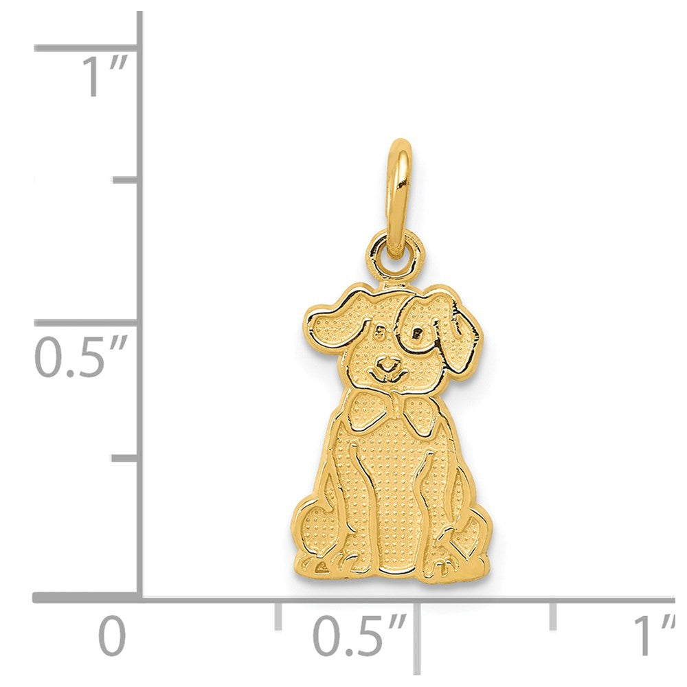 14k Gold Puppy Necklace Pendant - Charlie & Co. Jewelry