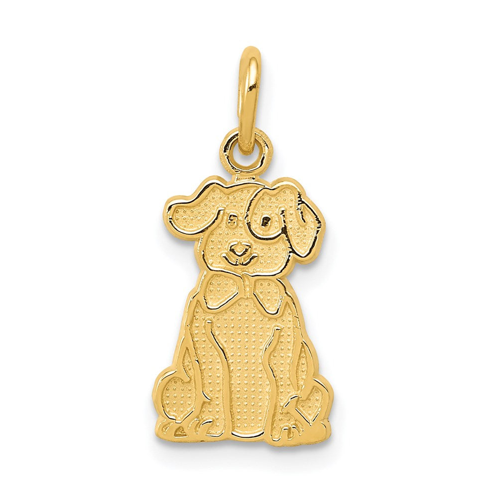 14k Gold Puppy Necklace Pendant - Charlie & Co. Jewelry