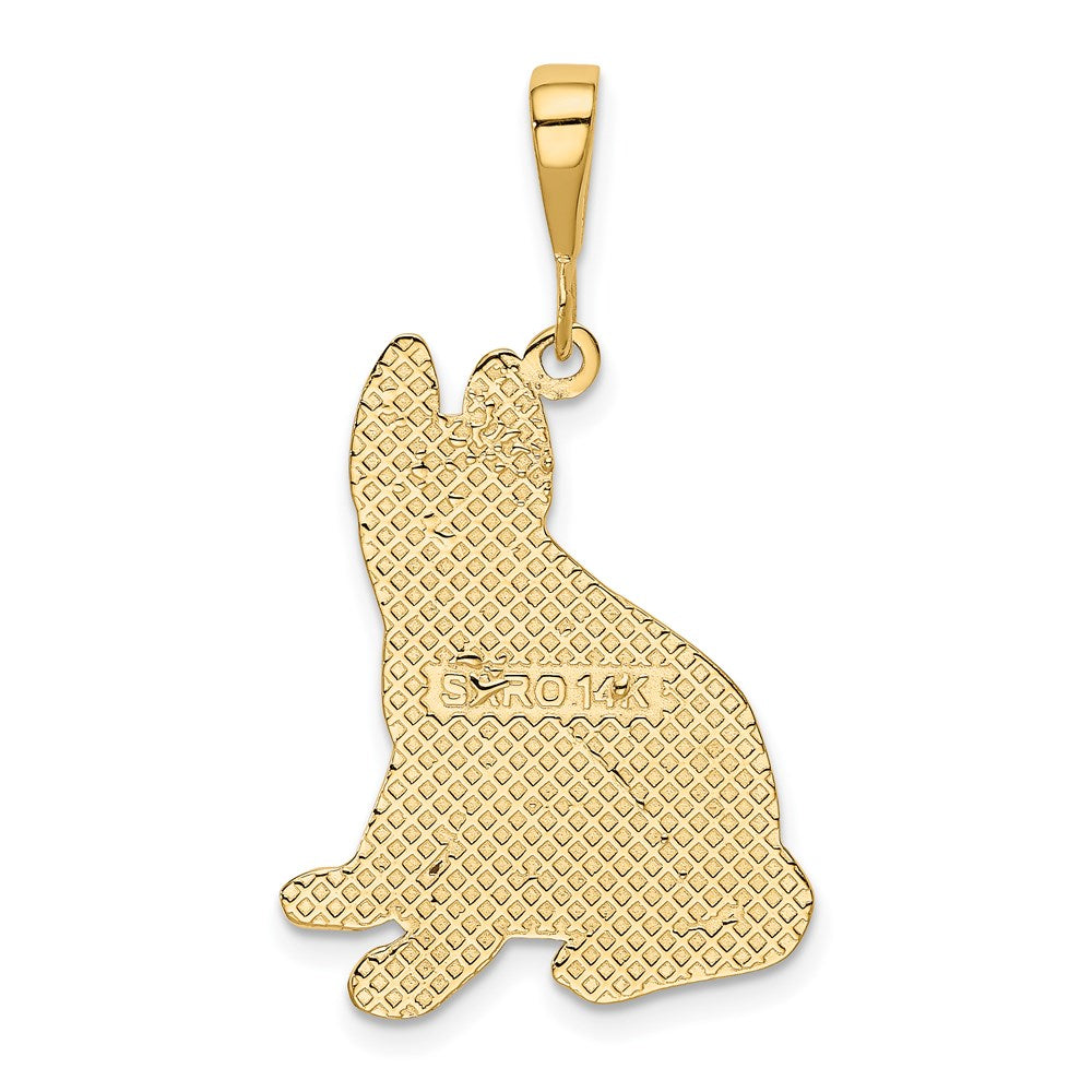 14K Gold German Shepherd Necklace Pendant - Charlie & Co. Jewelry