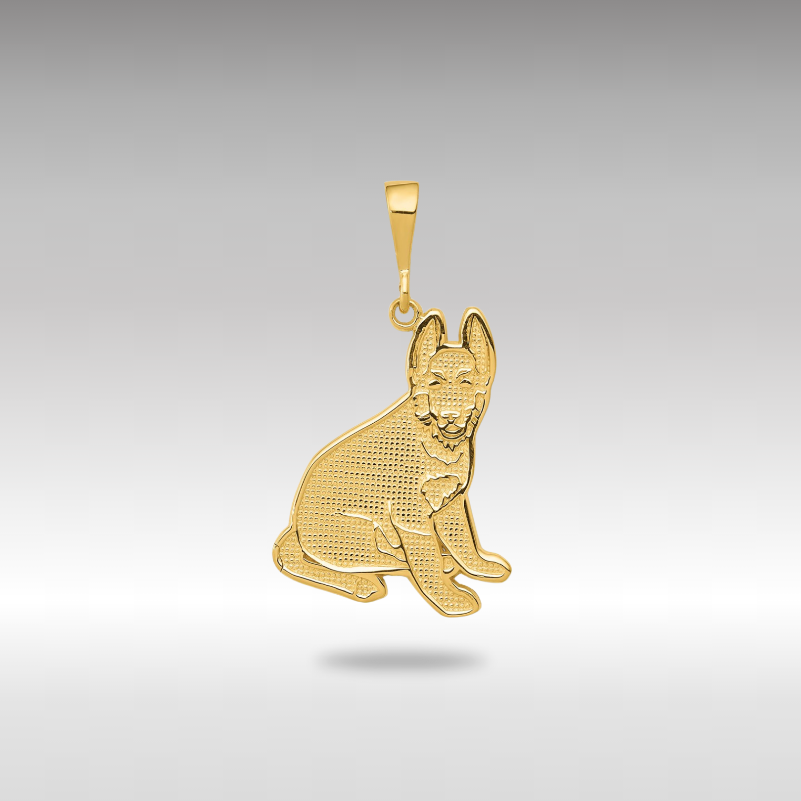 Gold German Shepherd Necklace Pendant - Charlie & Co. Jewelry