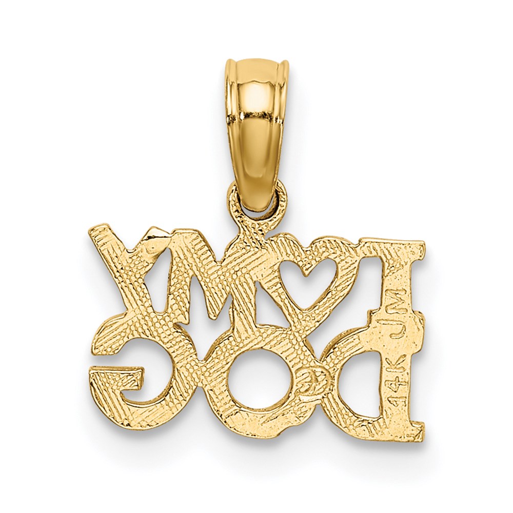 14k Gold 'I Heart My Dog' Necklace Charm - Charlie & Co. Jewelry