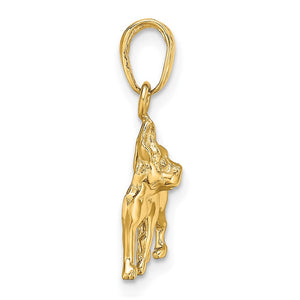 14k Gold Boston Terrier Dog Pendant - Charlie & Co. Jewelry
