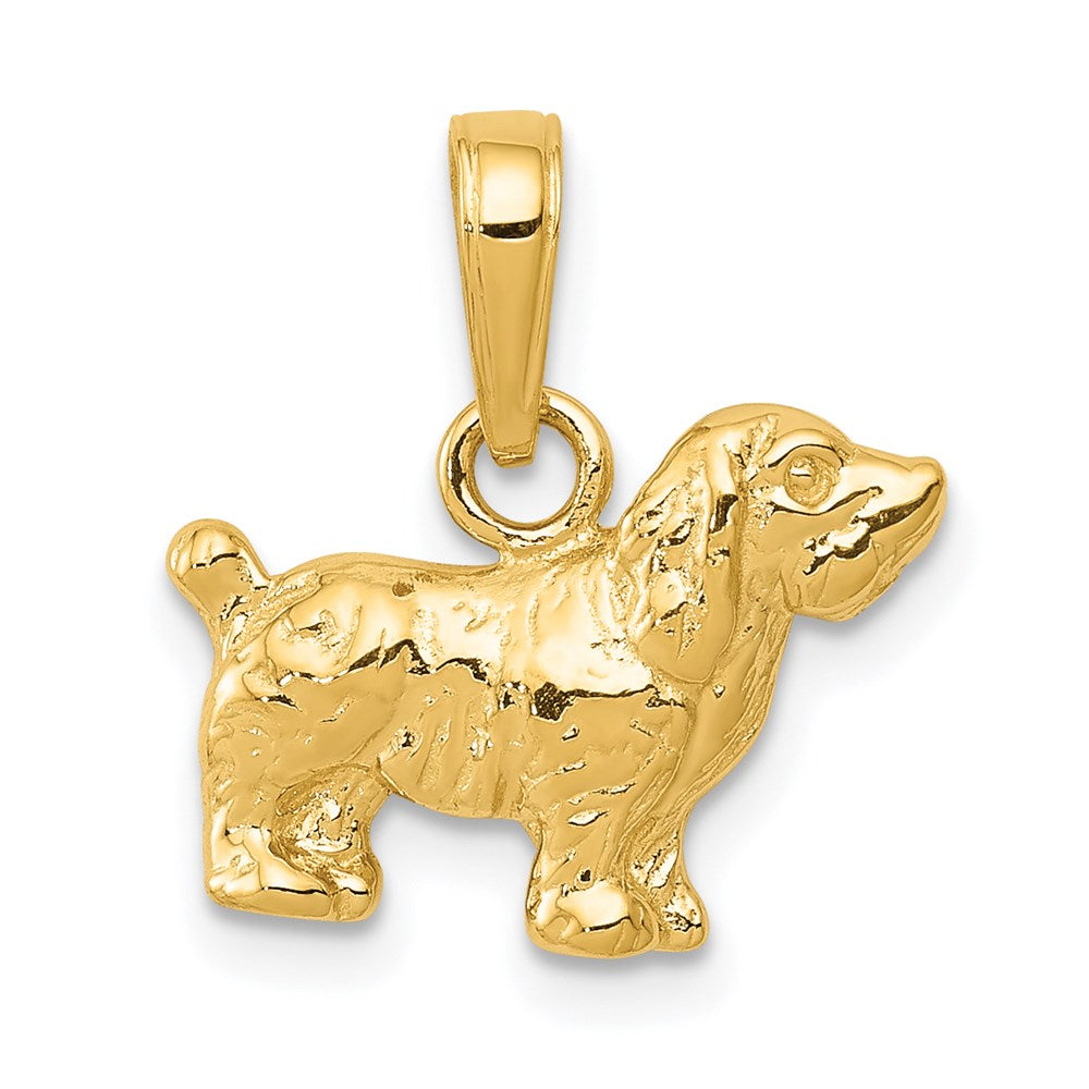 14k Gold Cocker Spaniel Necklace Pendant - Charlie & Co. Jewelry