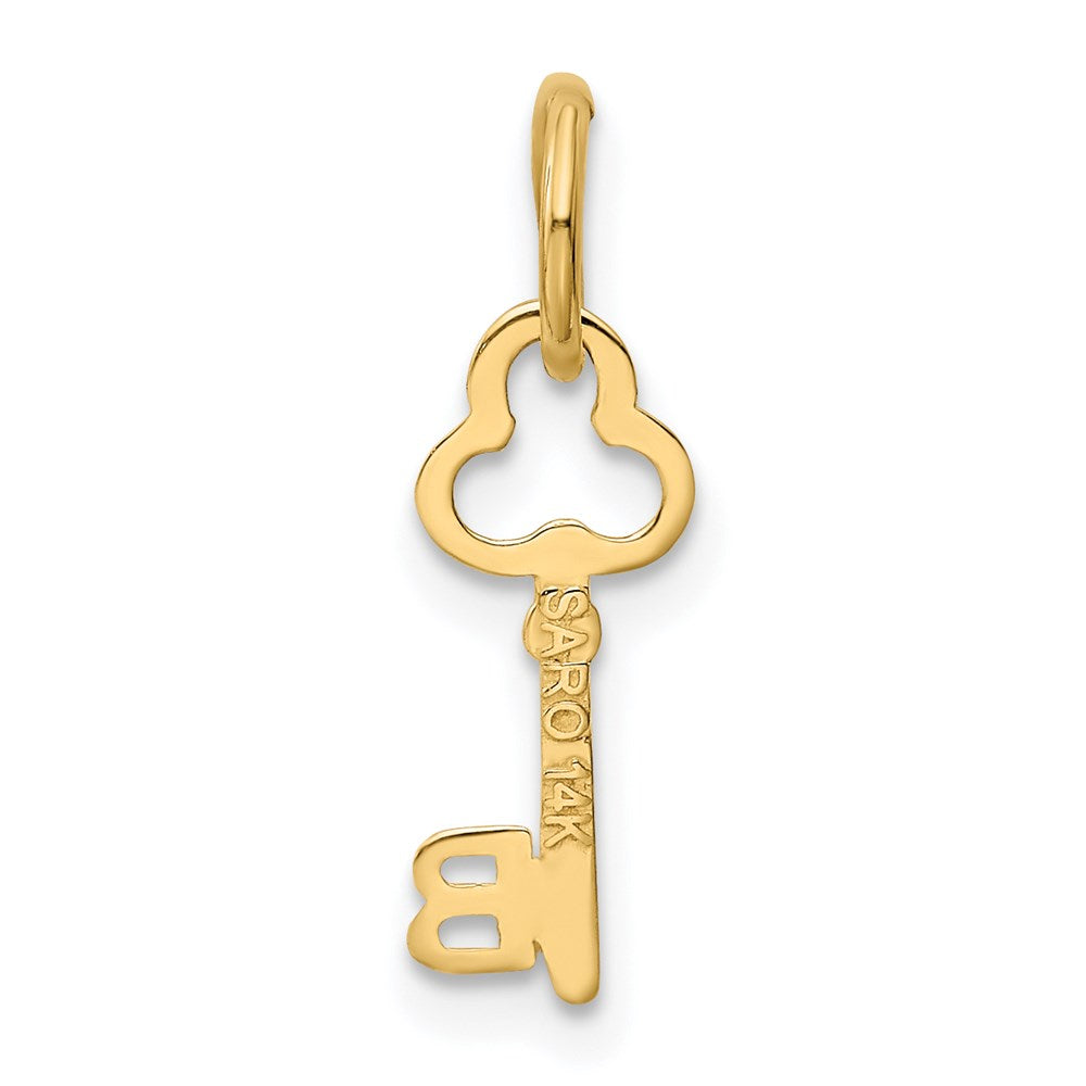 Charlie & Co Jewelry | 14k Key Letter B Initial Charm - Model K3442B