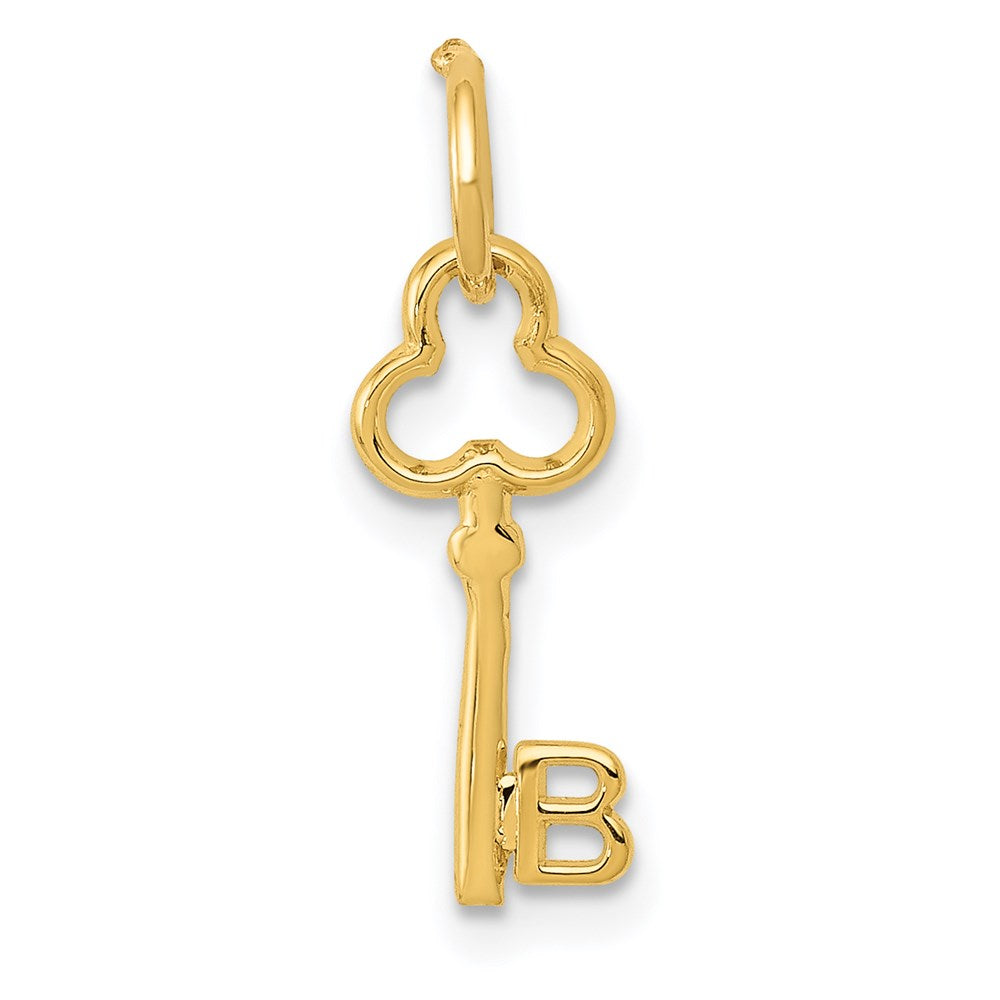 Charlie & Co Jewelry | 14k Key Letter B Initial Charm - Model K3442B