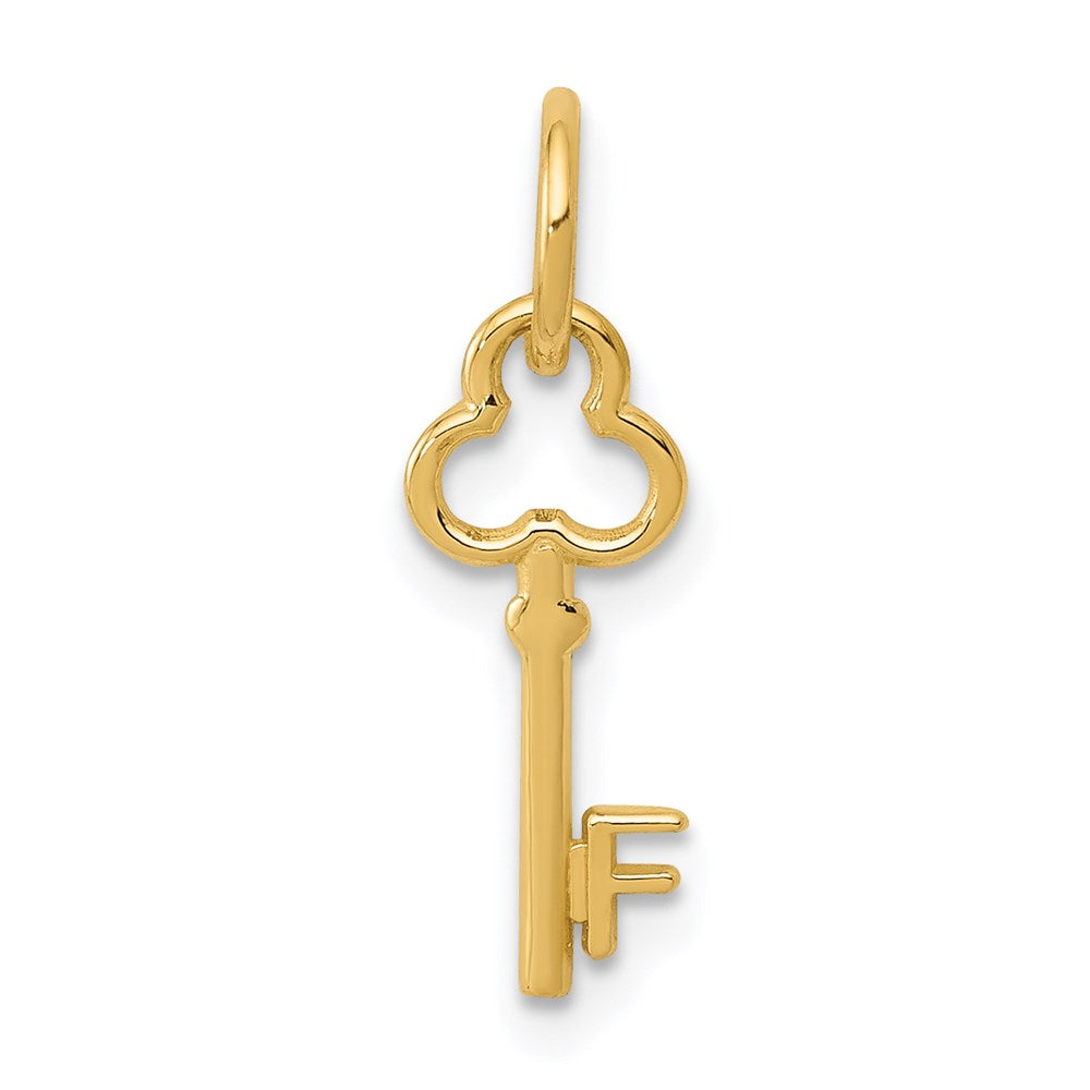 Charlie & Co Jewelry | 14k Key Letter F Initial Charm - Model K3442F