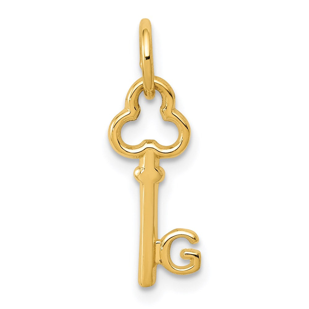 Charlie & Co Jewelry | 14k Key Letter G Initial Charm - Model K3442G
